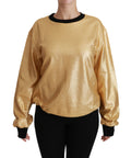 Dolce & Gabbana Cotton Crew-neck Sweater in Gold