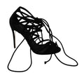 Dolce & Gabbana Schwarz Wildleder Riemen Stilettos Schuhe Sandalen