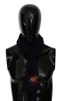Dolce & Gabbana Blue #DGLovesLondon Wrap Scarf Wool Scarf