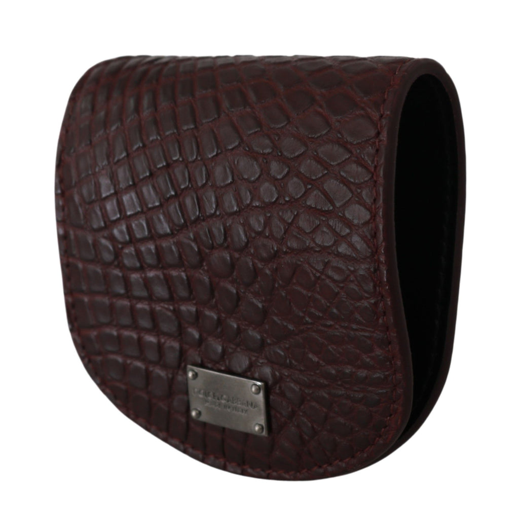 Dolce & Gabbana Brown Exotic Skin Condom Holder Keychain