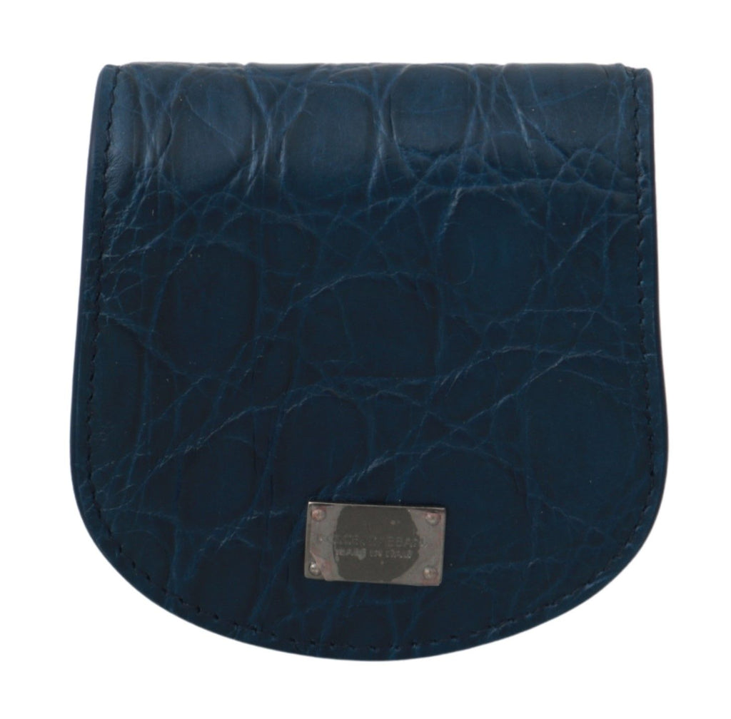 Dolce & Gabbana Blue Leather Bag with Condom Holder