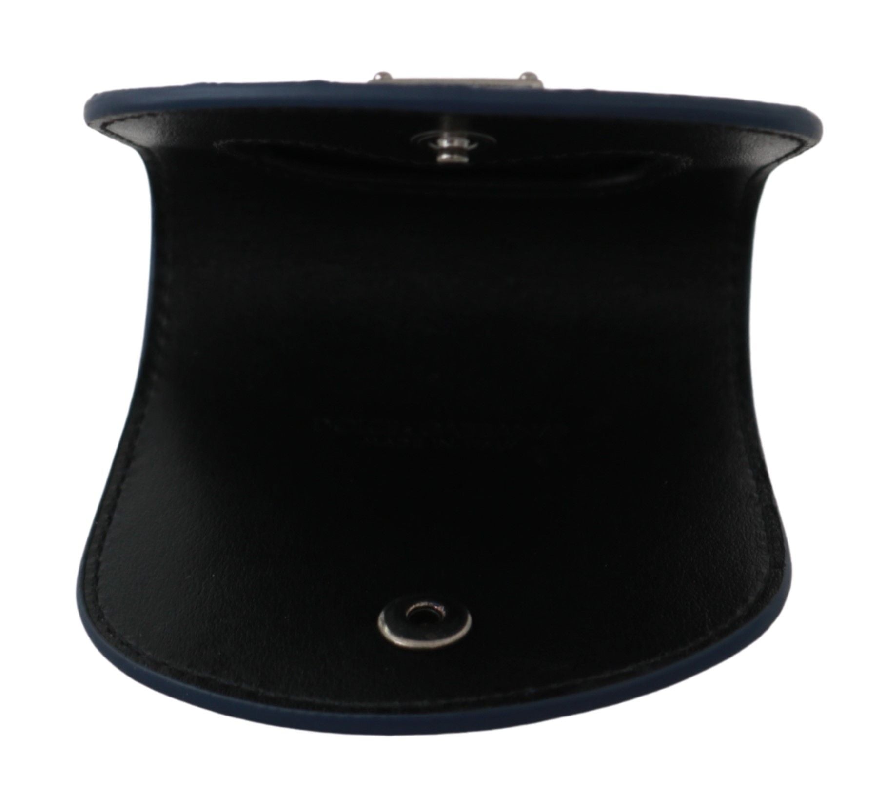 Dolce & Gabbana Blue Bag Holder Wallet Blue Exotic Skin Condom Case