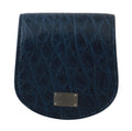 Dolce & Gabbana Blue Bag Holder Wallet Blue Exotic Skin Condom Case