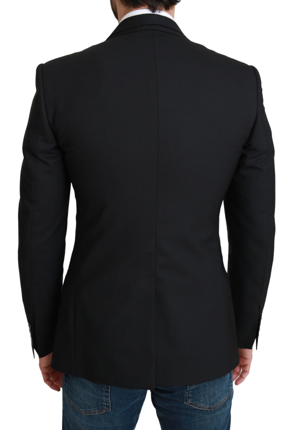 Dolce & Gabbana Schwarzer einreihiger formeller Wollblazer