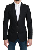 Dolce & Gabbana Schwarzer einreihiger formeller Wollblazer