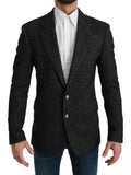 Dolce & Gabbana Grey Plaid Slim Fit Blazer Jacket