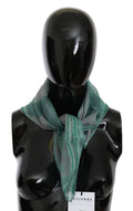 Costume National Green Silk Scarf Foulard Wrap Scarf