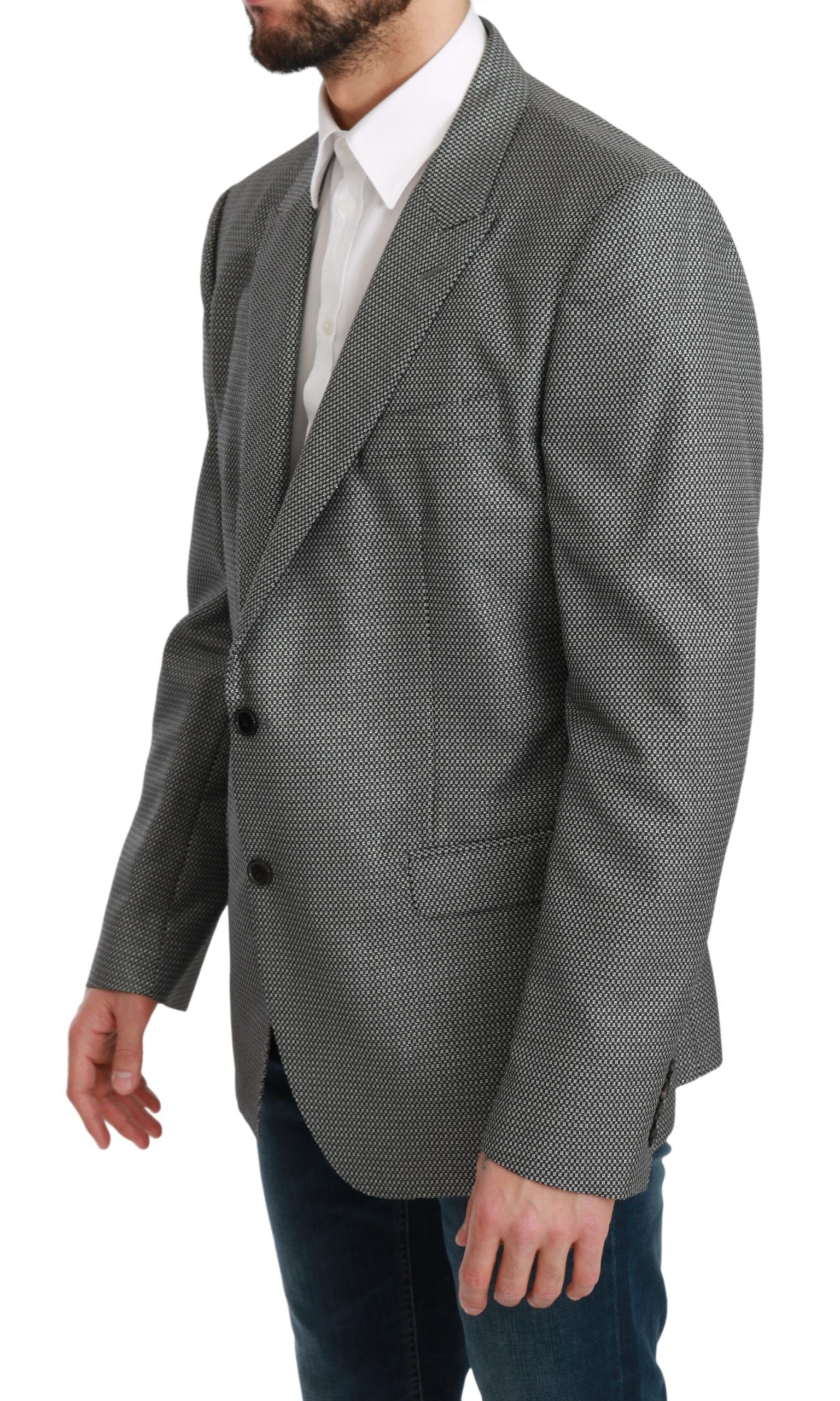 Dolce & Gabbana Grauer schmal geschnittener formeller MARTINI Blazer