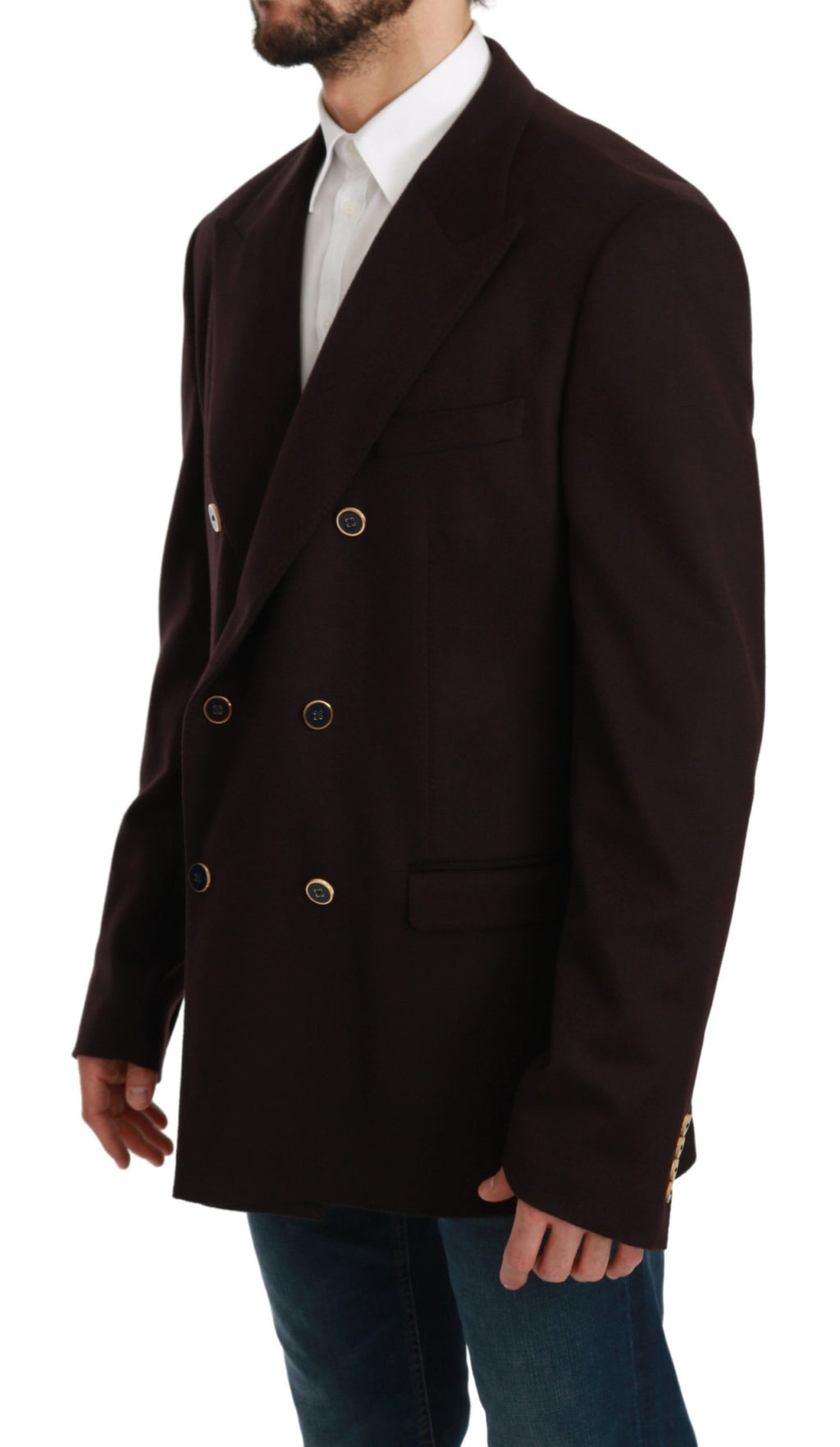 Dolce & Gabbana Bordeauxfarbener Kaschmirmantel TAORMINA Blazer