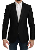 Dolce & Gabbana Schwarzer Slim Fit Mantel Jacke MARTINI Blazer