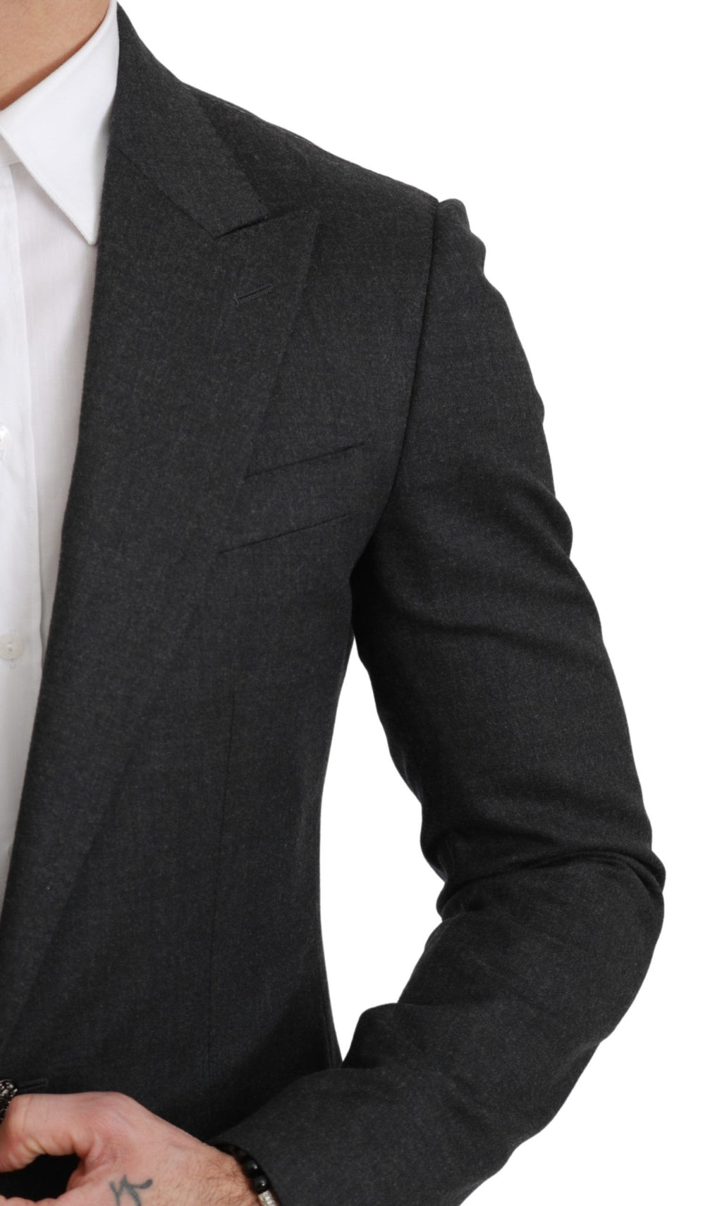 Dolce & Gabbana Graue NAPOLI Slim Fit Jacke Wollblazer