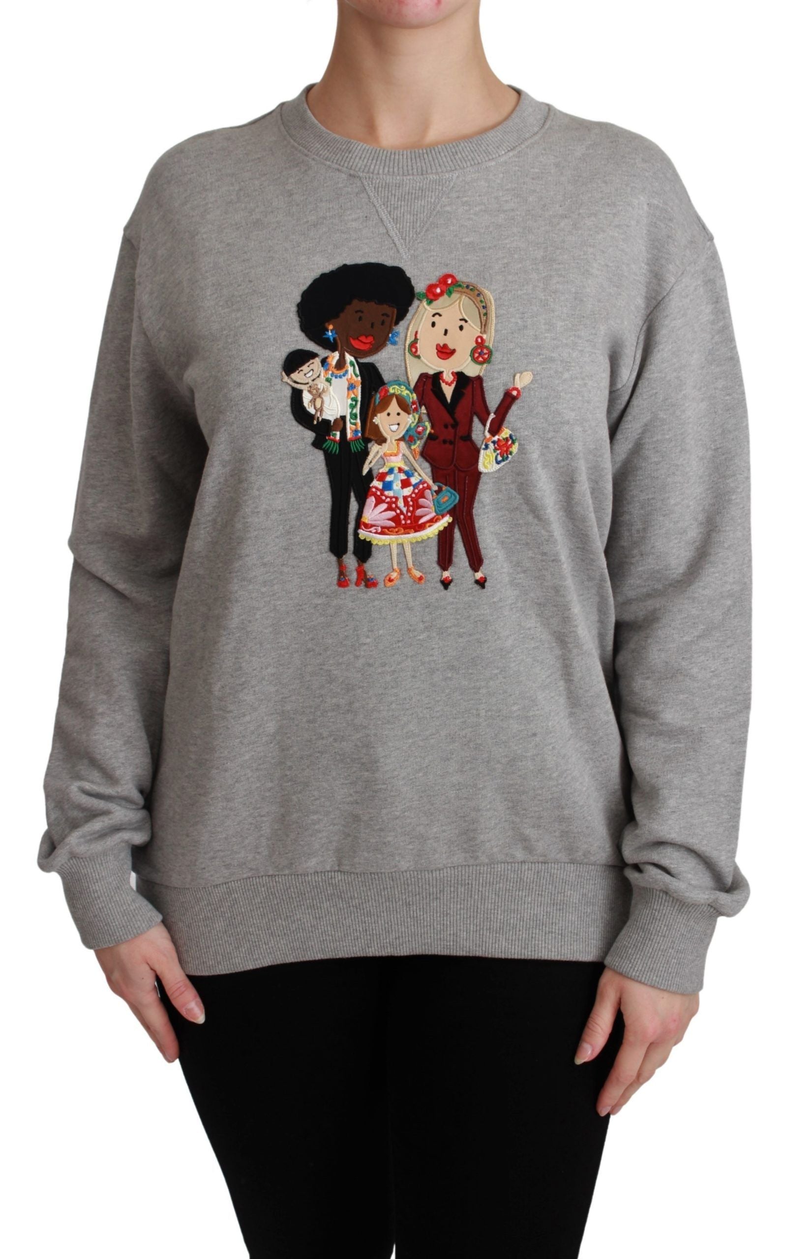 Dolce & Gabbana Grauer Baumwollpullover #dgfamily