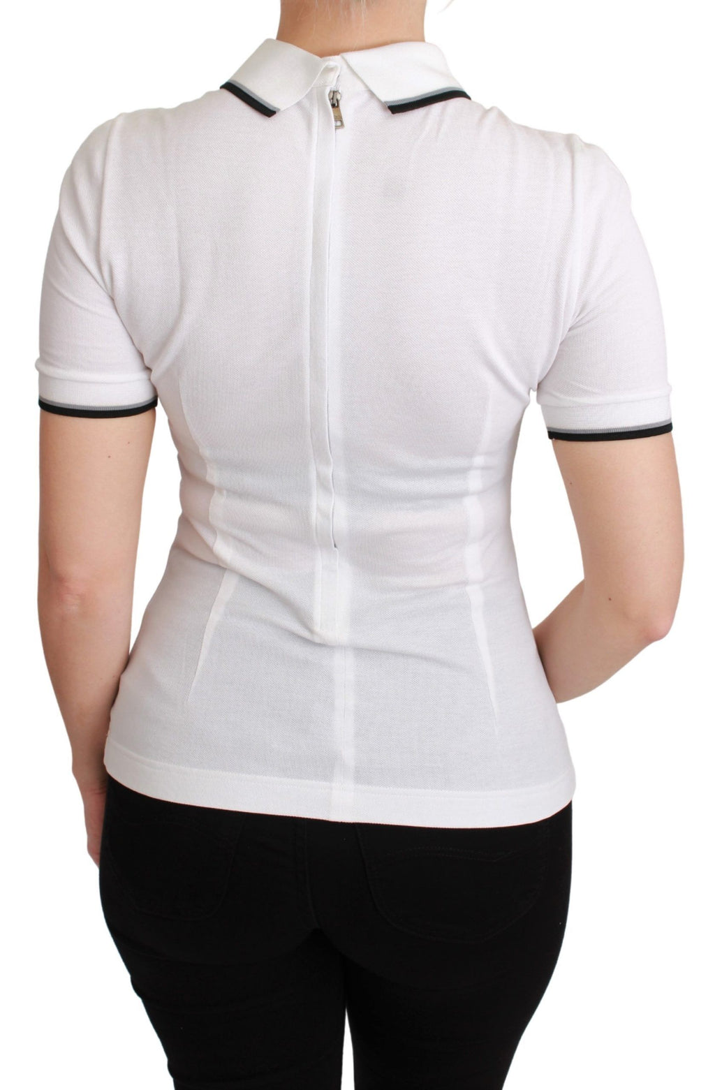 Dolce & Gabbana White Cotton Polo T-Shirt #dgfamily