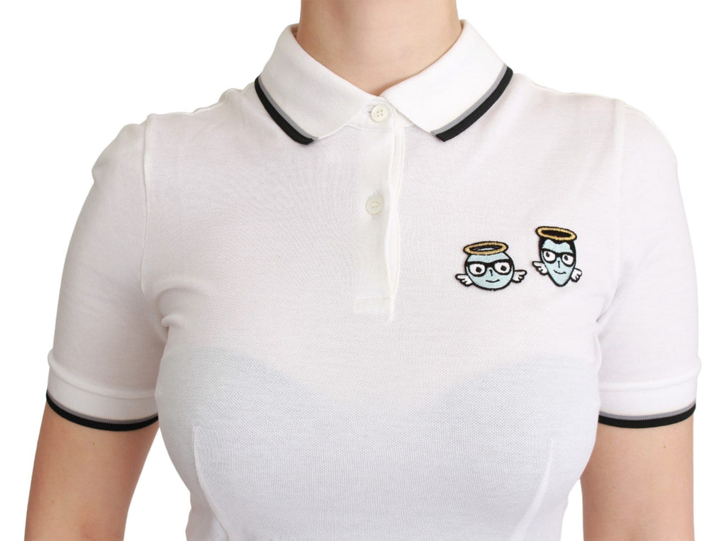 Dolce & Gabbana White Cotton Polo T-Shirt #dgfamily