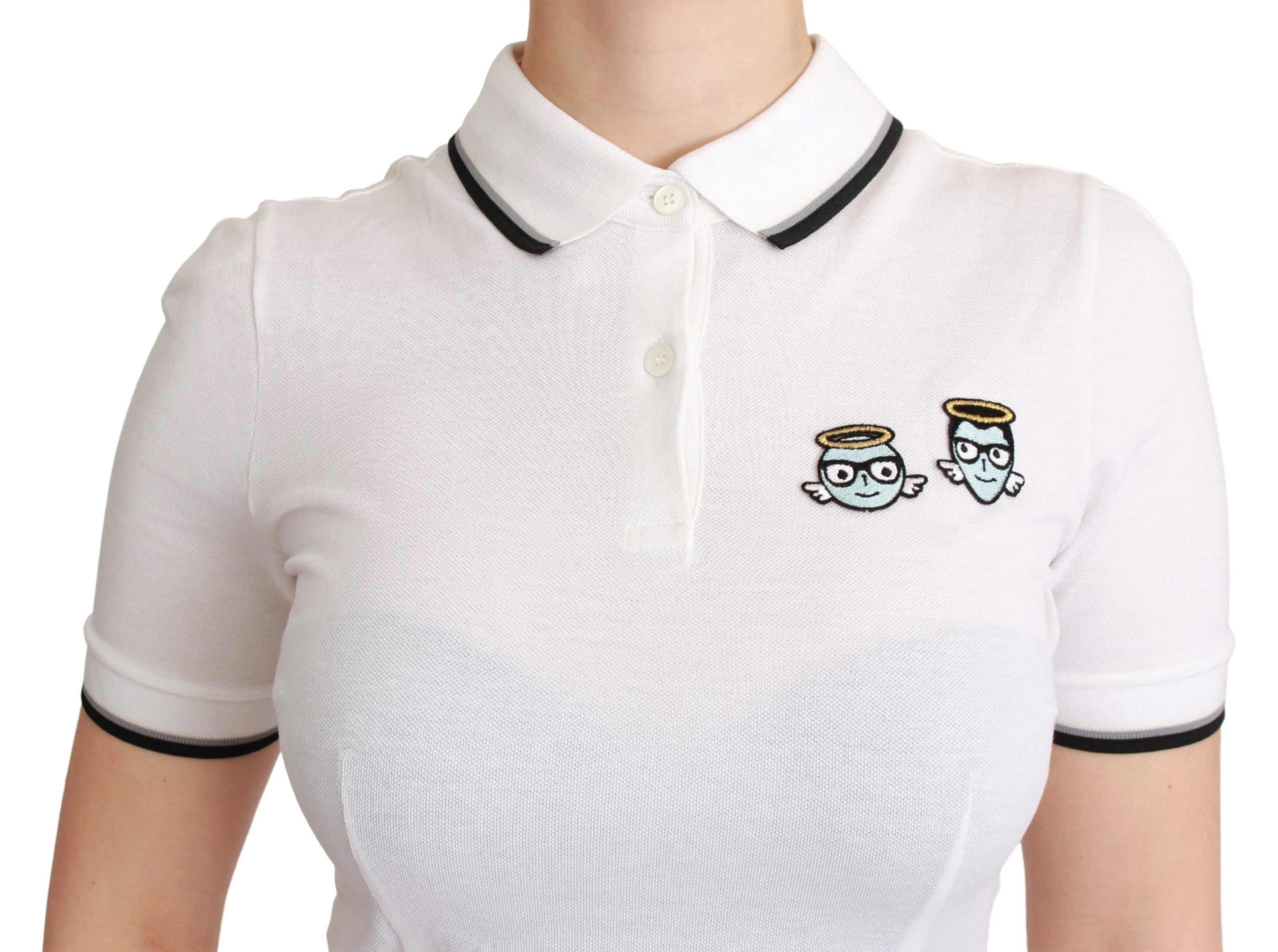Dolce & Gabbana White Cotton Polo T-Shirt #dgfamily