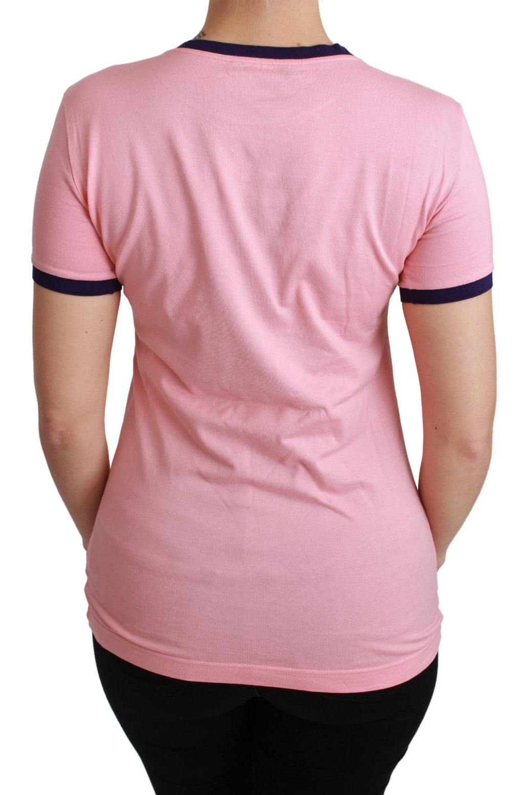 Dolce & Gabbana Rosa YEAR OF THE PIG Cotton Top T-Shirt