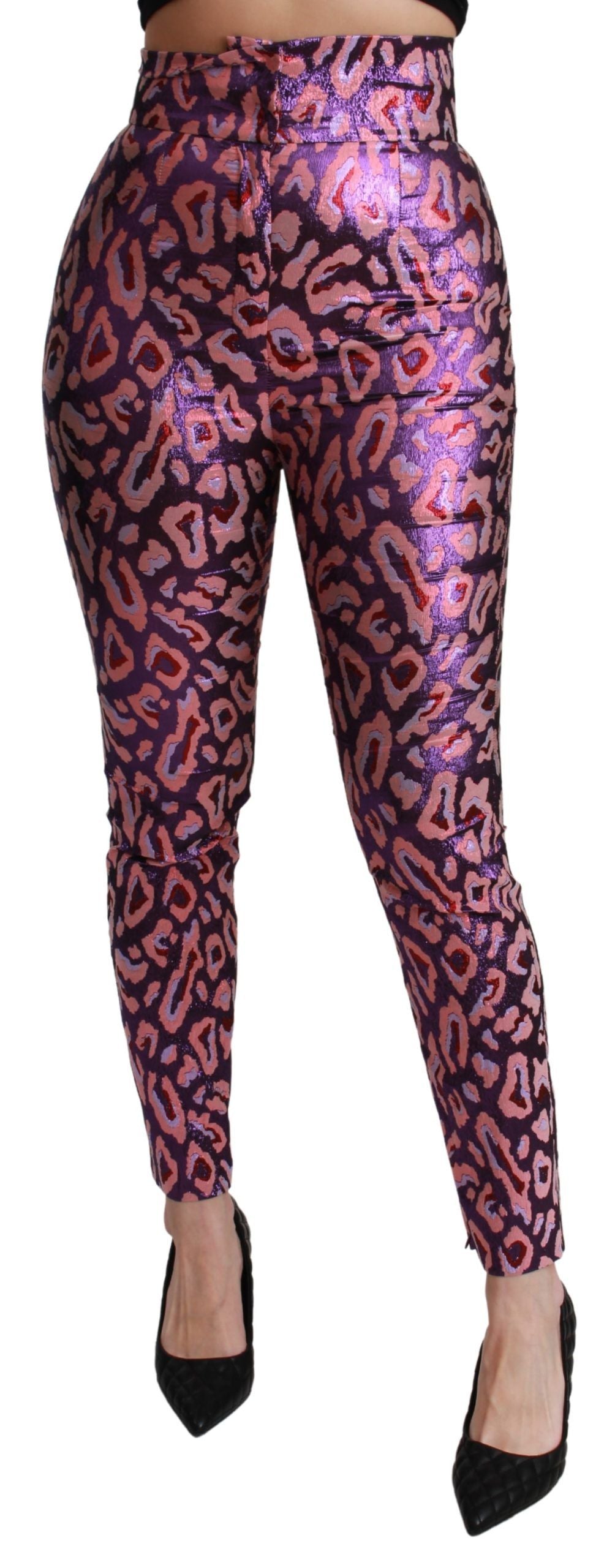 Dolce & Gabbana Multicolor Patterned High-Waisted Cropped Trousers