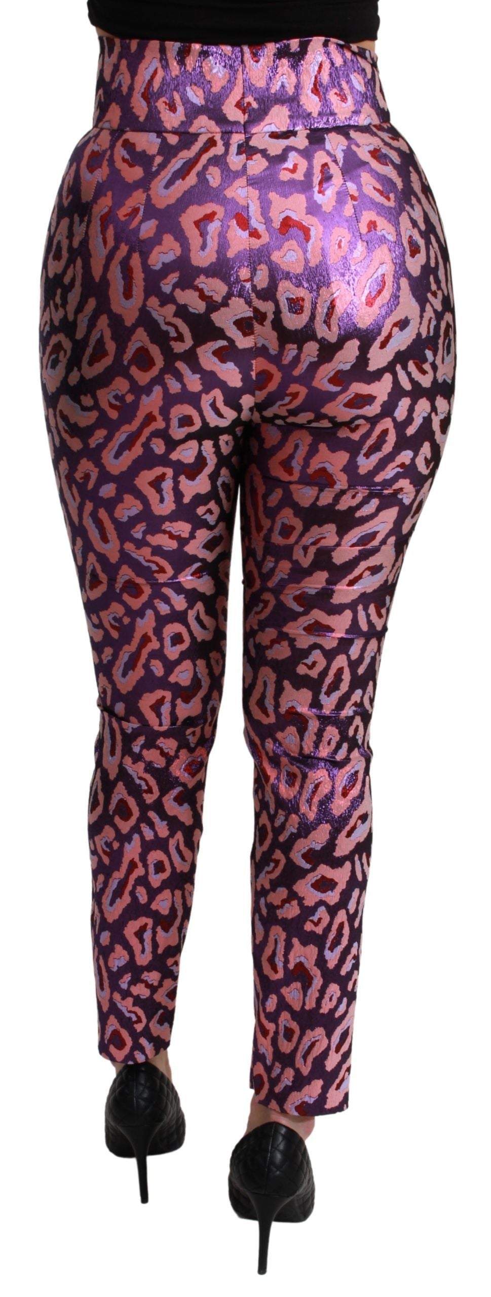 Dolce & Gabbana Multicolor Patterned High-Waisted Cropped Trousers