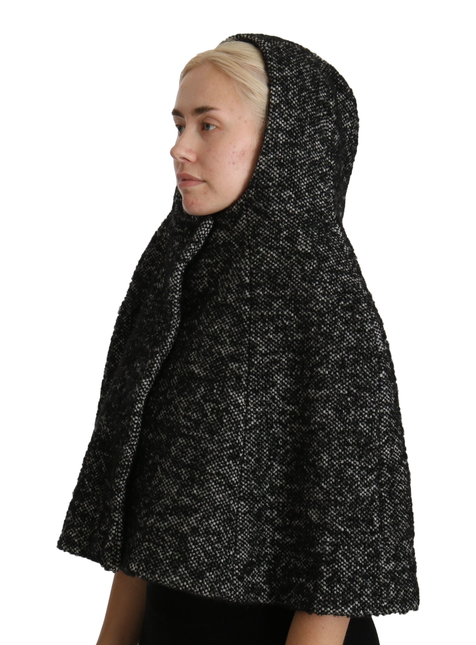 Dolce & Gabbana Grey Tweed Wool Kaftan Jacket Coat Top