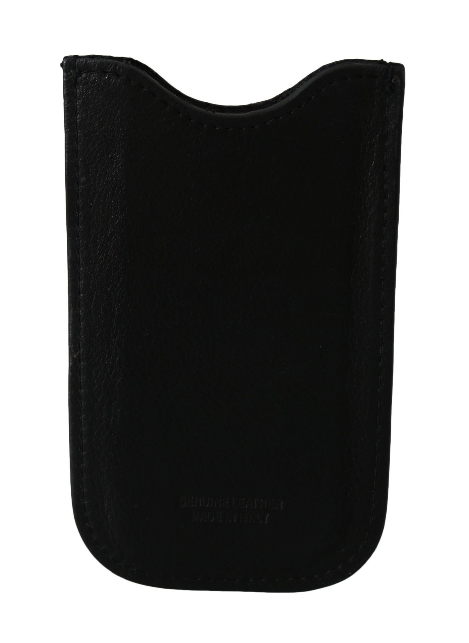 John Galliano Schwarzes Leder Multifunktionale Männer ID Bill Kartenhalter Brieftasche