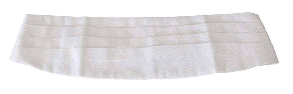 Dolce & Gabbana Weißer Männer Taillengürtel Baumwolle Kummerbund