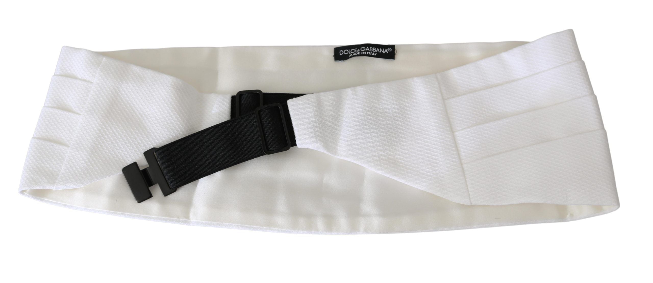 Dolce & Gabbana Weißer Männer Taillengürtel Baumwolle Kummerbund