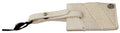 GF Ferre Beige Patterned Leather Luggage Tag with Branding Keychain