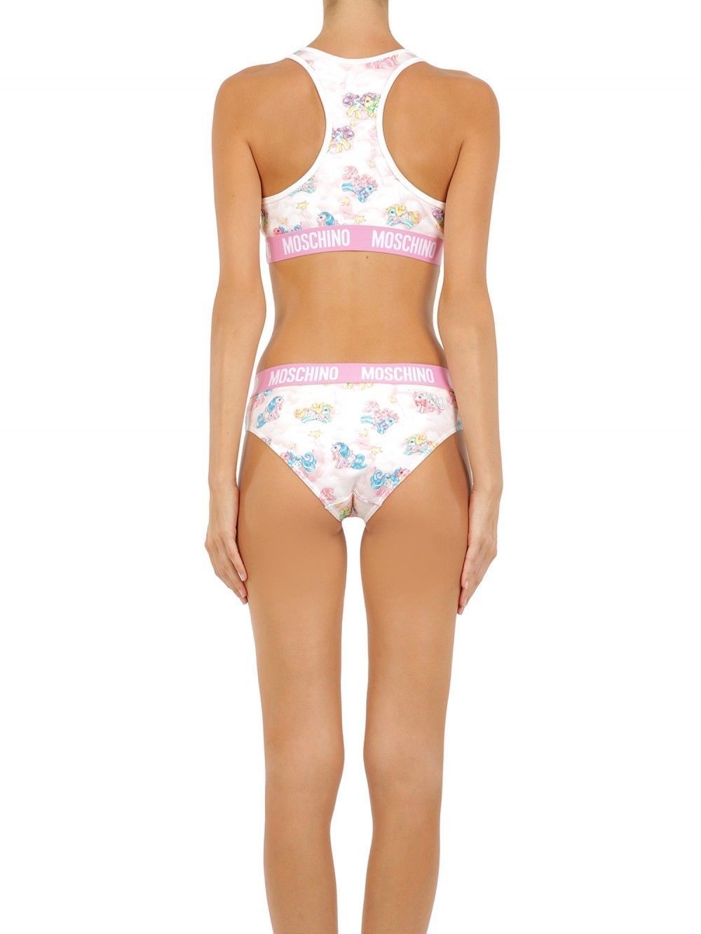 Moschino White Two-Piece Pajama Set My Little Pony Bikini