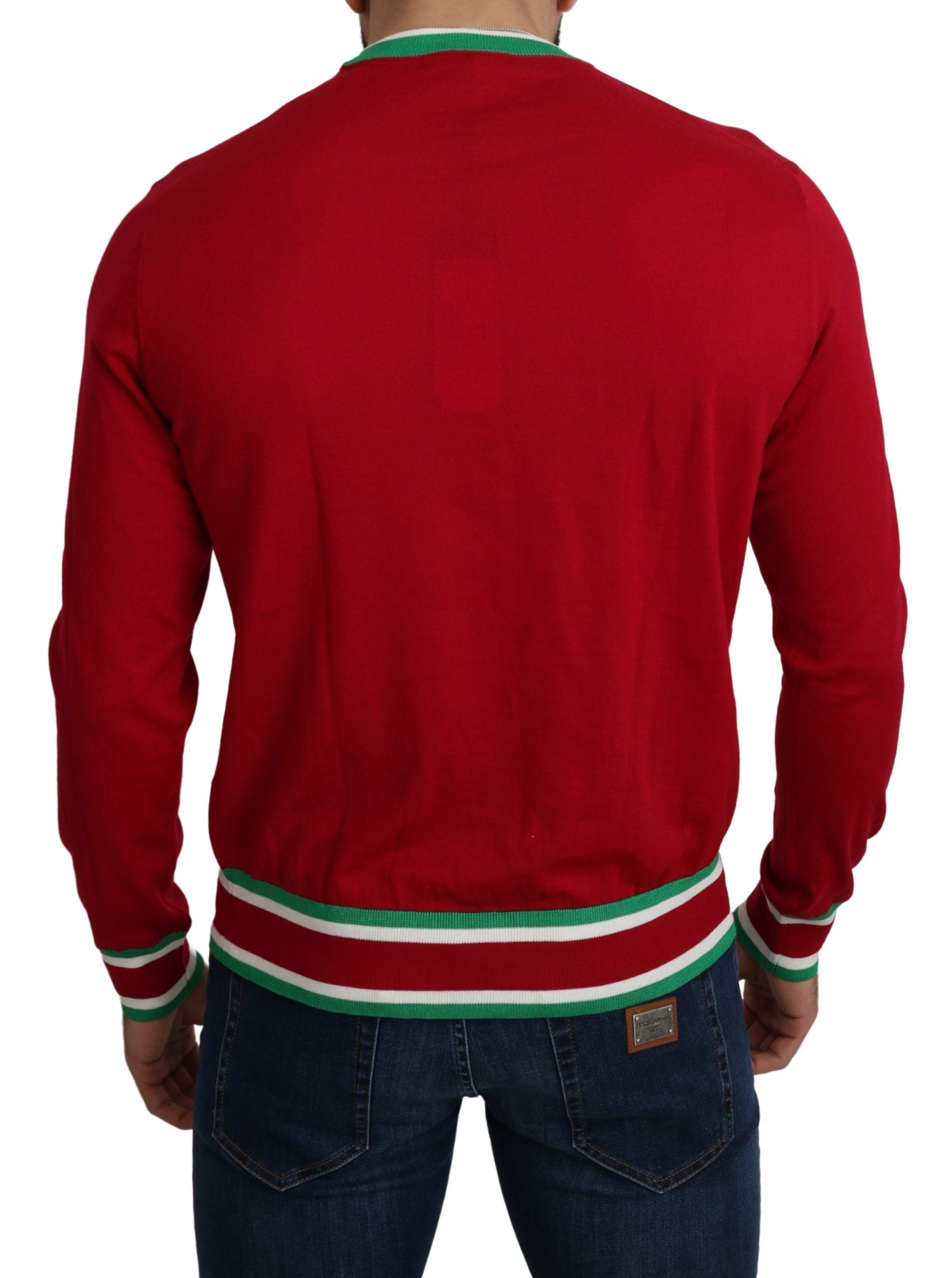 Dolce & Gabbana Red Wool-Silk Sweater for the Year of the Pig