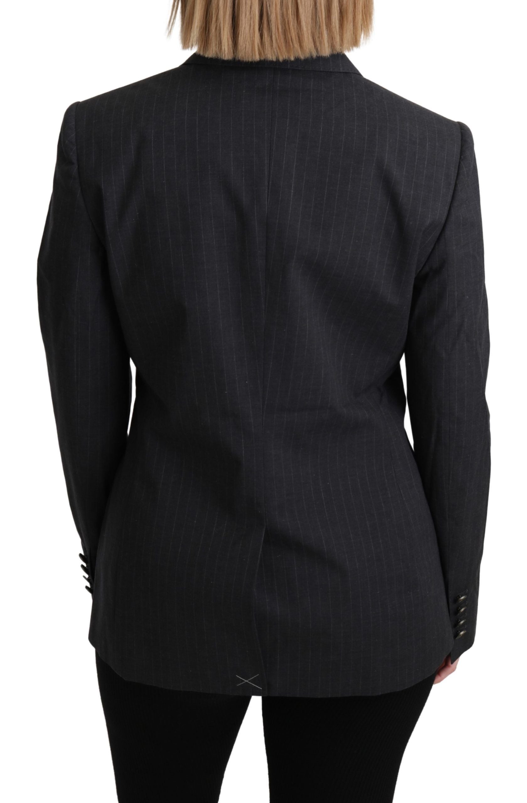 Dolce & Gabbana Grey Single Breasted Blazer Cotton Jacket