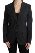 Dolce & Gabbana Grey Single Breasted Blazer Cotton Jacket