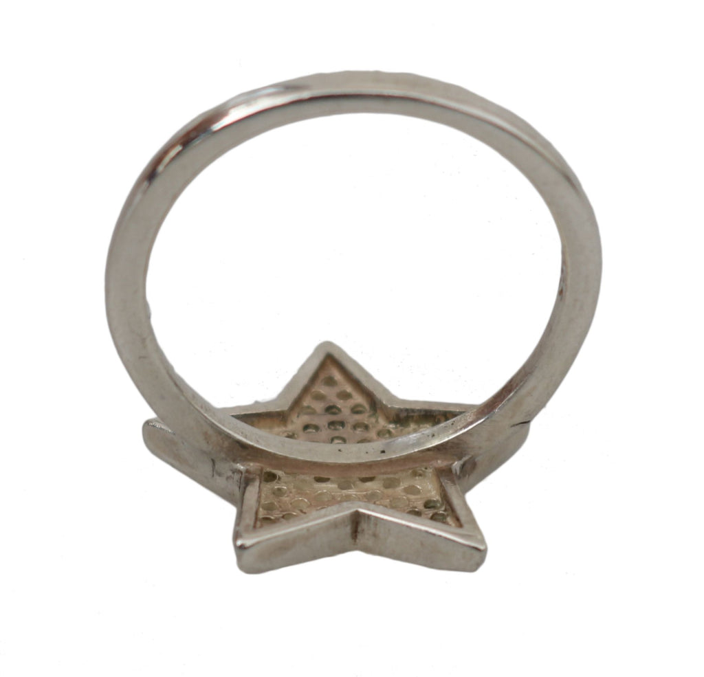 Nialaya Silber Damen klar CZ Stern 925 Ring