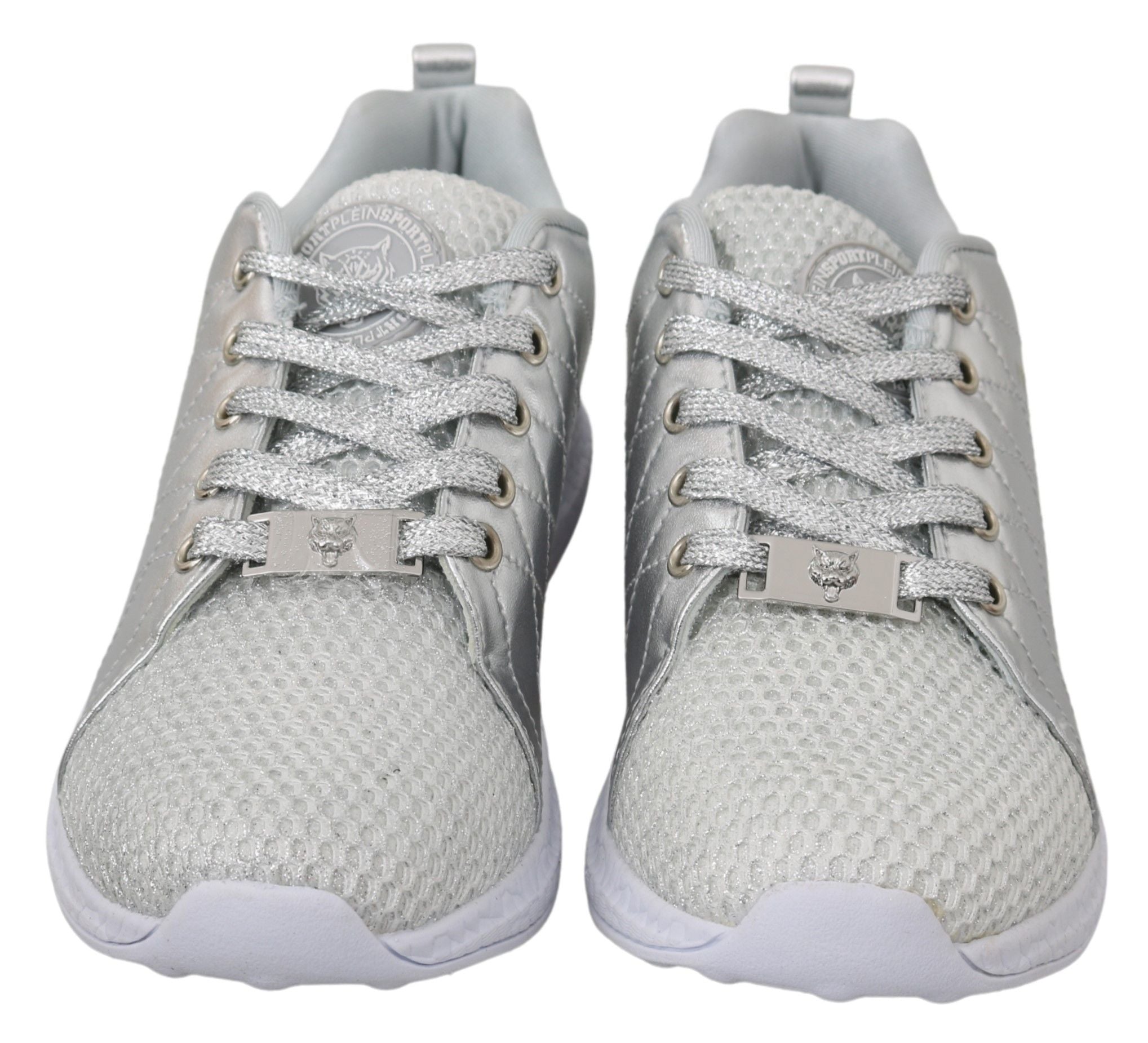 Philipp Plein Gisella Silber Polyester Turnschuhe Schuhe