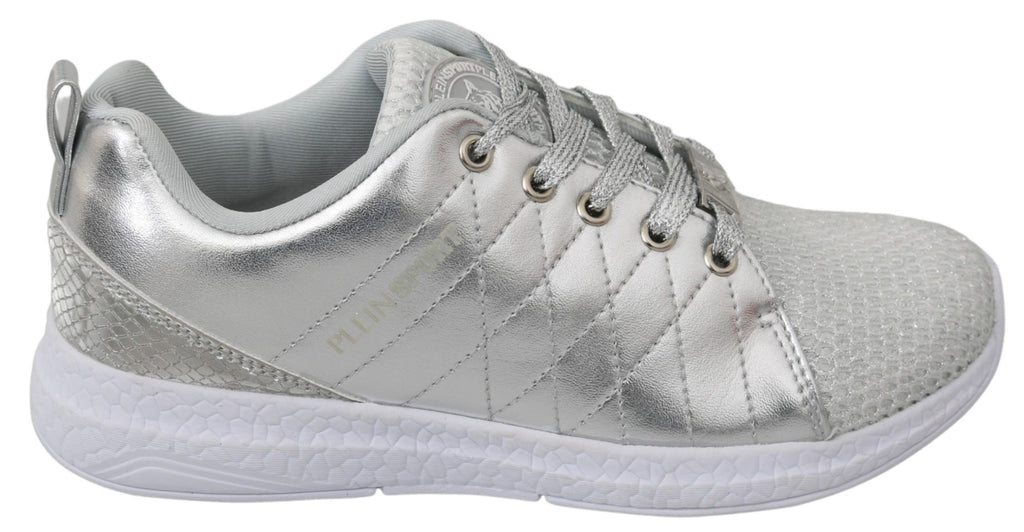 Philipp Plein Gisella Silber Polyester Turnschuhe Schuhe