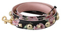 Dolce & Gabbana Rosa geblümtes Leder Nieten Accessoire Schulterriemen