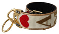 Dolce & Gabbana Gold Weißes Textilleder AMORE Schulterriemen