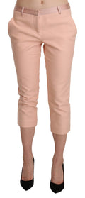 Ermanno Scervino Pink Low-Rise Skinny Capri Pants