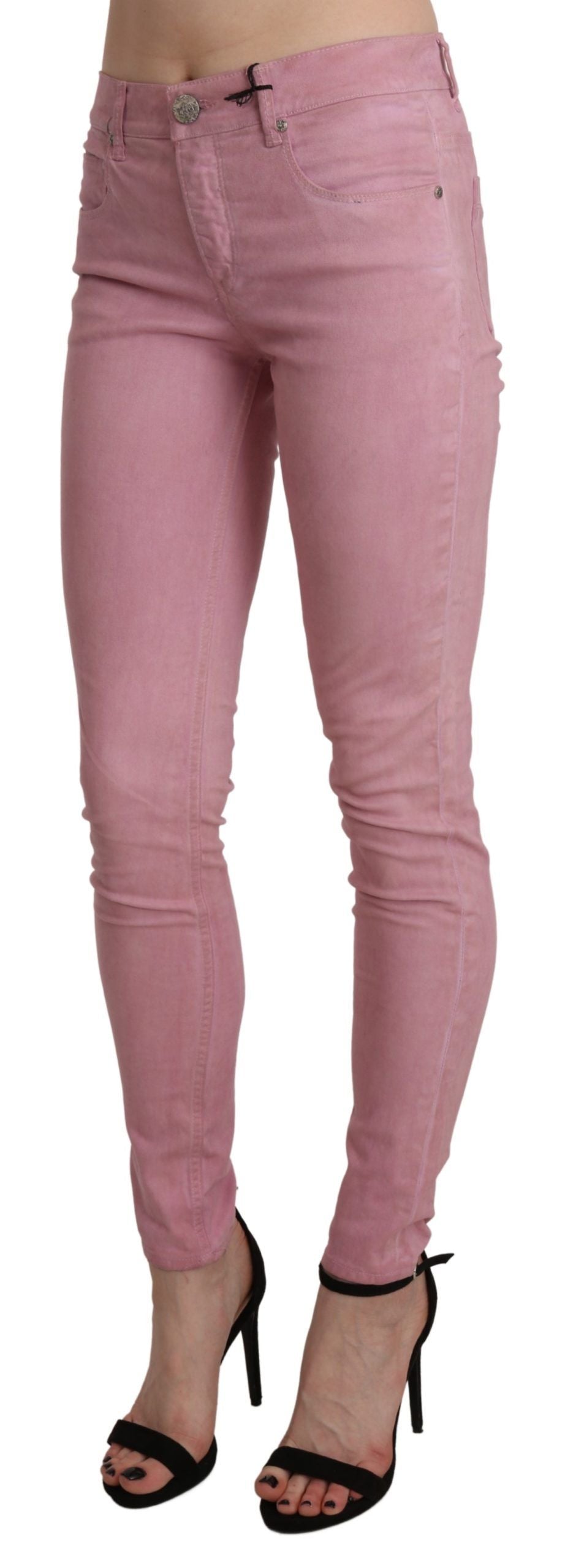 Acht Rosa Mid Waist Skinny Stretch Denim Hose