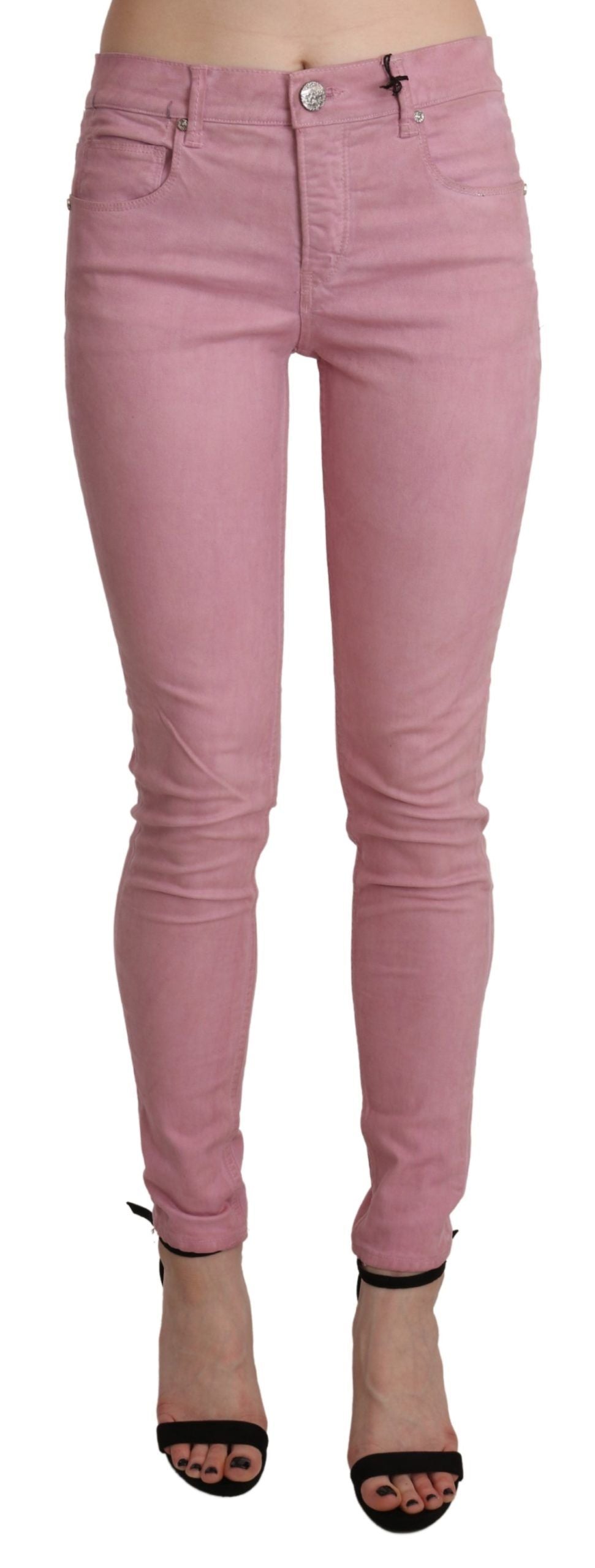 Acht Rosa Mid Waist Skinny Stretch Denim Hose