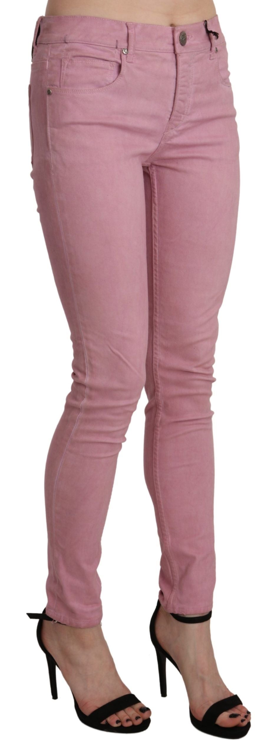 Acht Rosa Mid Waist Skinny Stretch Denim Hose