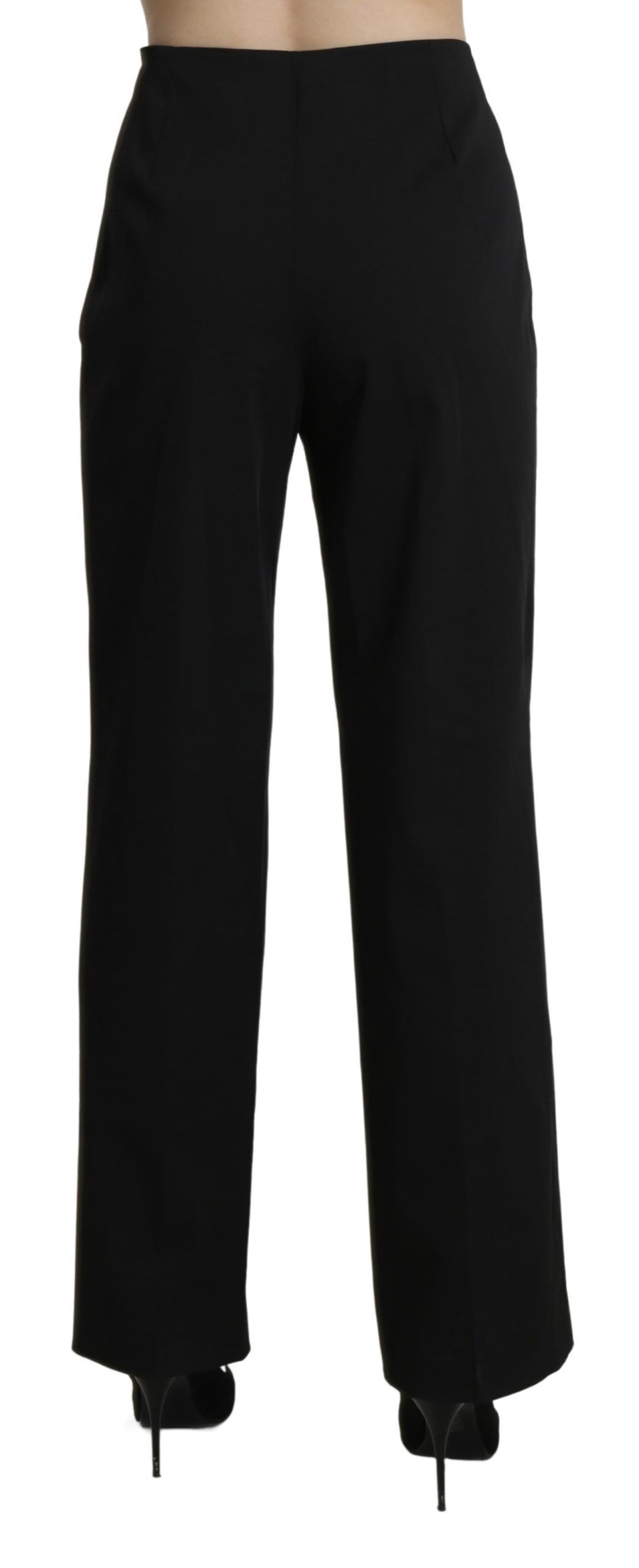 BENCIVENGA Black High-Waist Straight Dress Pants
