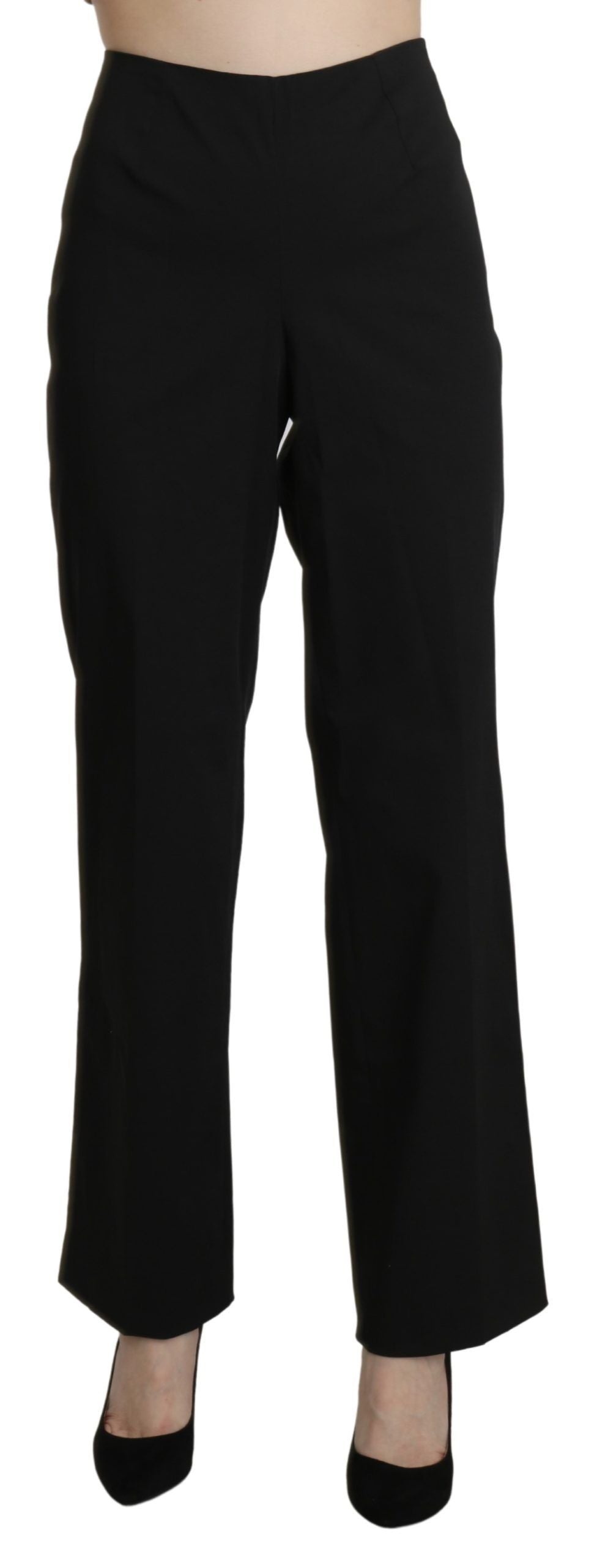 BENCIVENGA Black High-Waist Straight Dress Pants