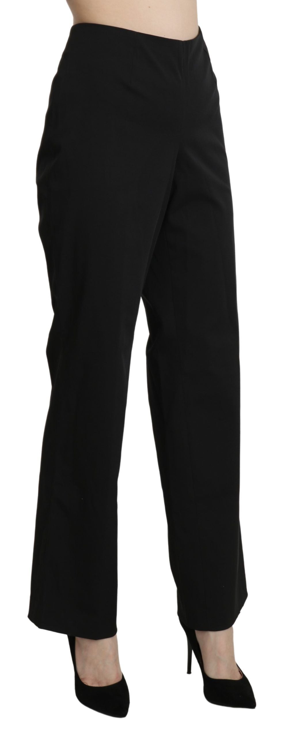 BENCIVENGA Black High-Waist Straight Dress Pants