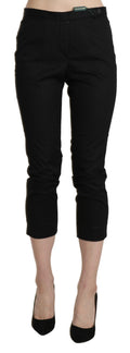 BENCIVENGA Black High Waist Skinny Cropped Dress Pants Trousers