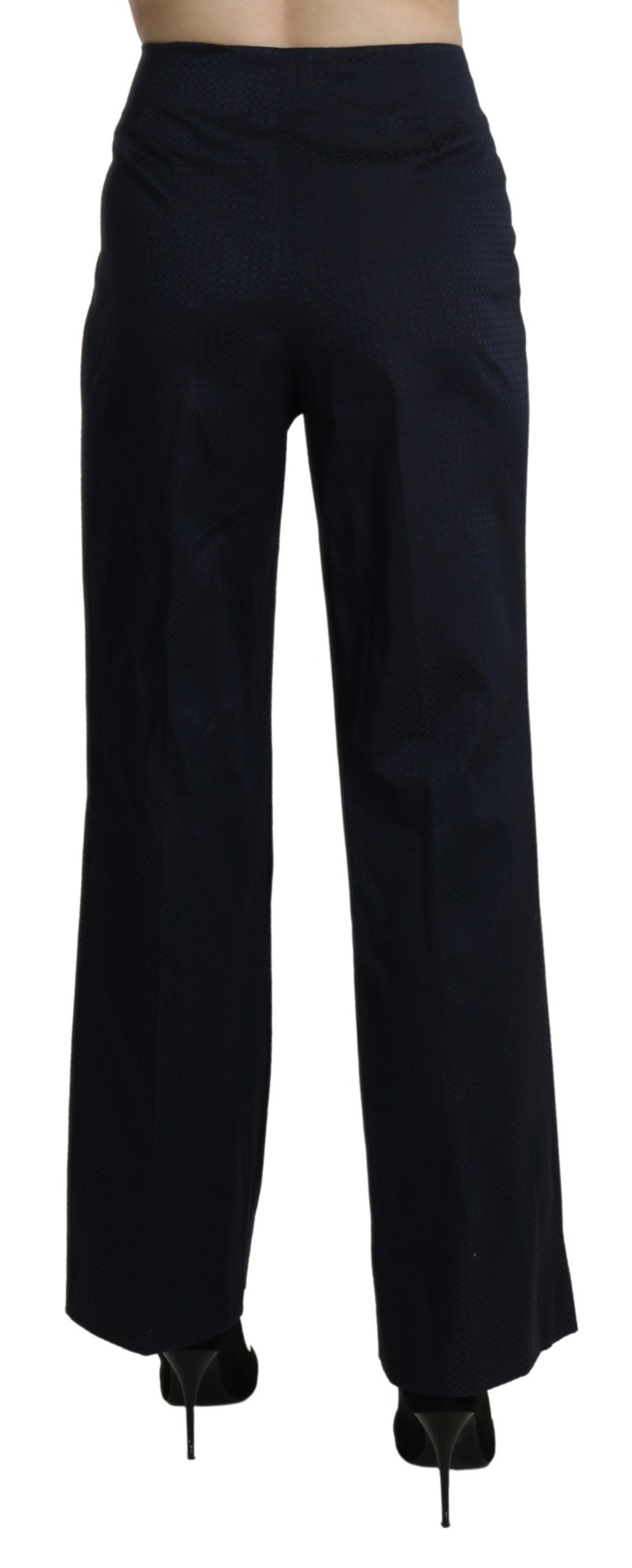 BENCIVENGA Marineblaue High Waist Straight Dress Hosen Hosen