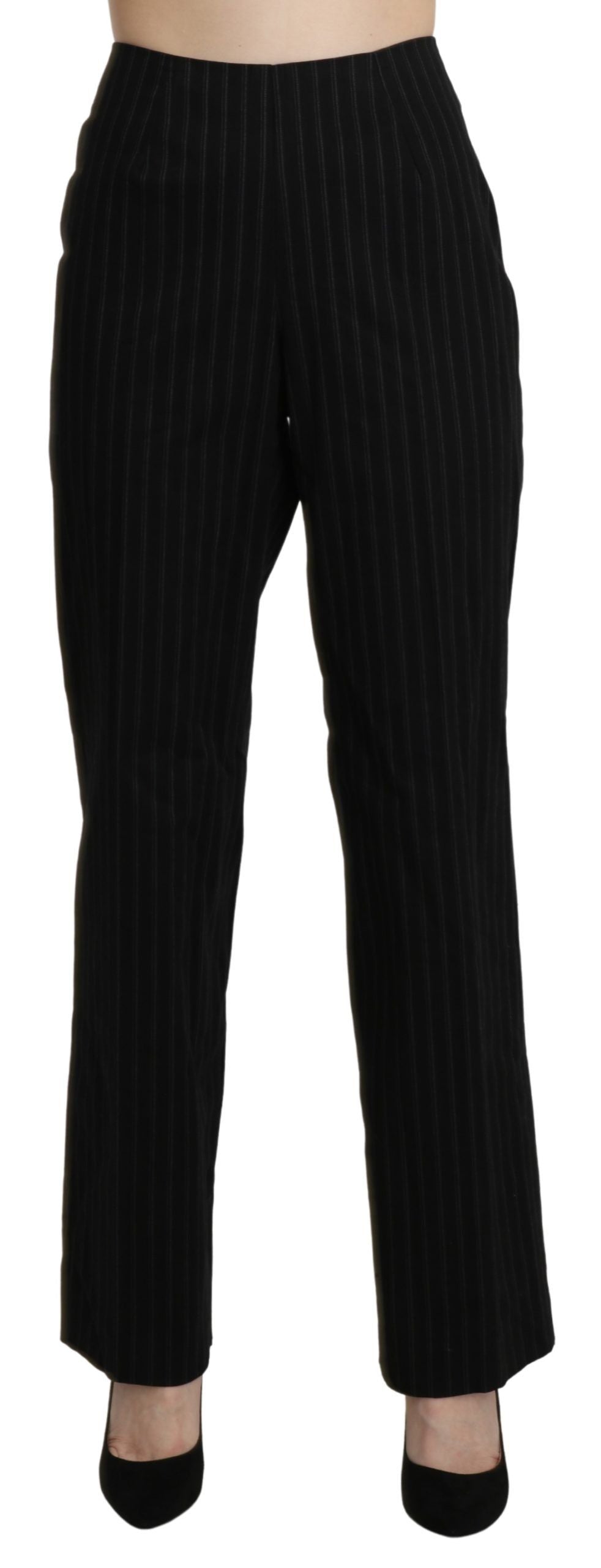 BENCIVENGA Black High-Waist Straight Dress Pants
