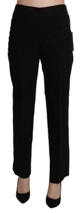 BENCIVENGA Black High Waist Straight Dress Trouser