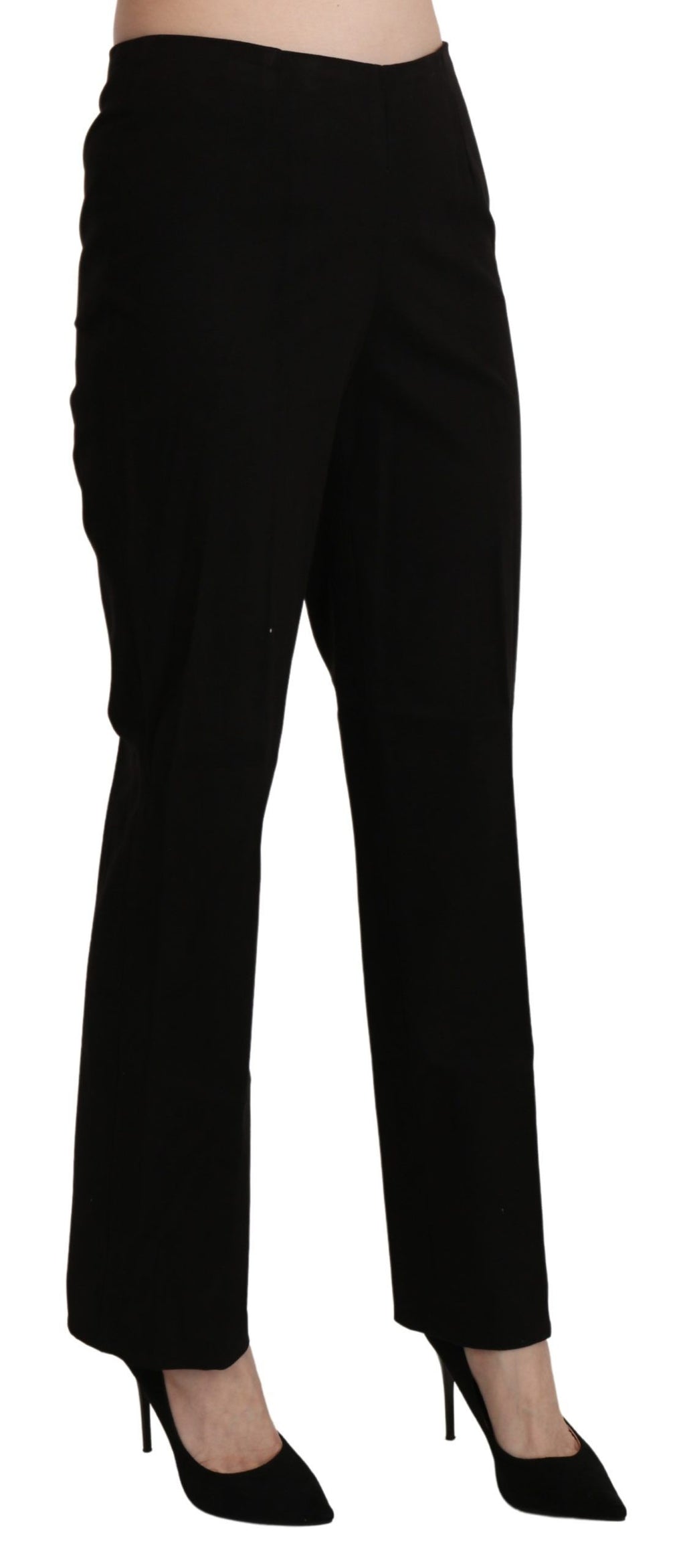 BENCIVENGA Black High Waist Straight Dress Trouser