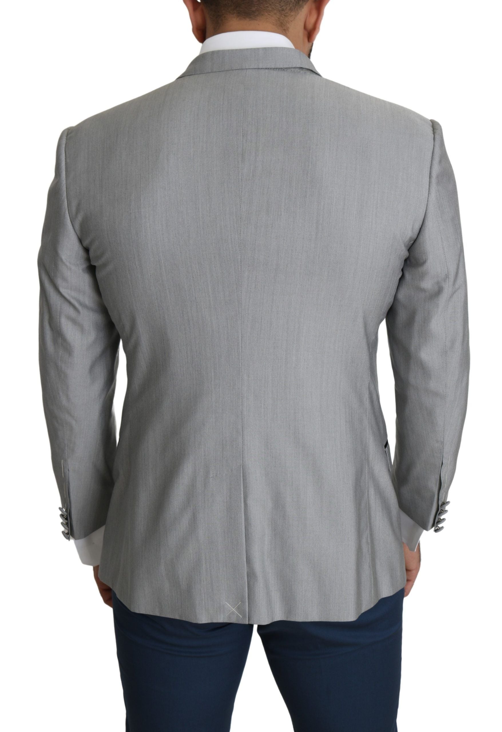 Dolce & Gabbana Light Gray Single-Breasted SARTORIA Blazer