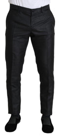 Dolce & Gabbana Schwarzes Metallic-Skinny-Hosenkleid